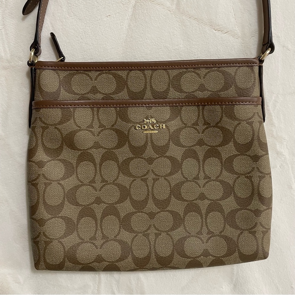 Coach Crossbody File In Signature Canvas - image 1